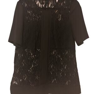 BCBG Black Lace Top-NWOT